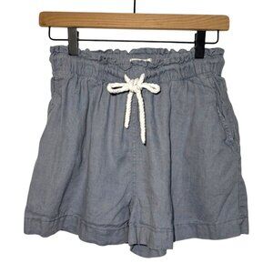 H&M Women's Blue Cotton Drawstring Shorts Size Small